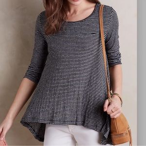 Anthropologie Postmark Swing Stripe Shirt Size Small